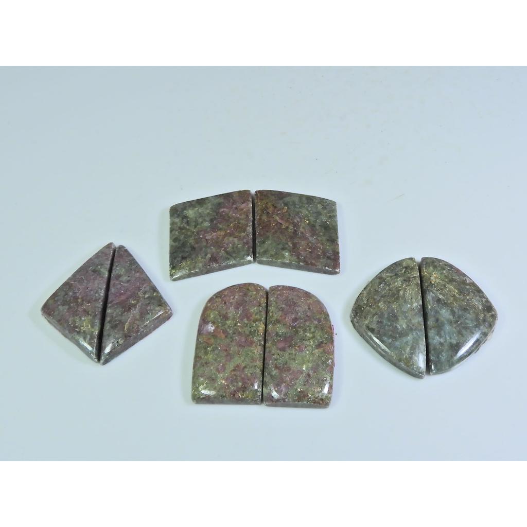 30-31 MM Natural Rhodonite Matched Pair Fancy Loose Gemstone 4 Pair Lot A-601