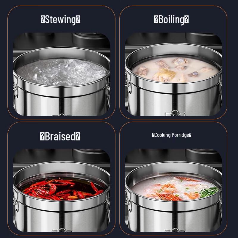 ZISIZ 201 Stainless Steel Extra Thick Storage Bucket