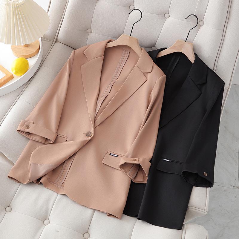 

2026 Women s Plus Size Slimming Suit Jacket - High-End, Age-Reducing, Spring/Summer, Thin, Large Size XXL