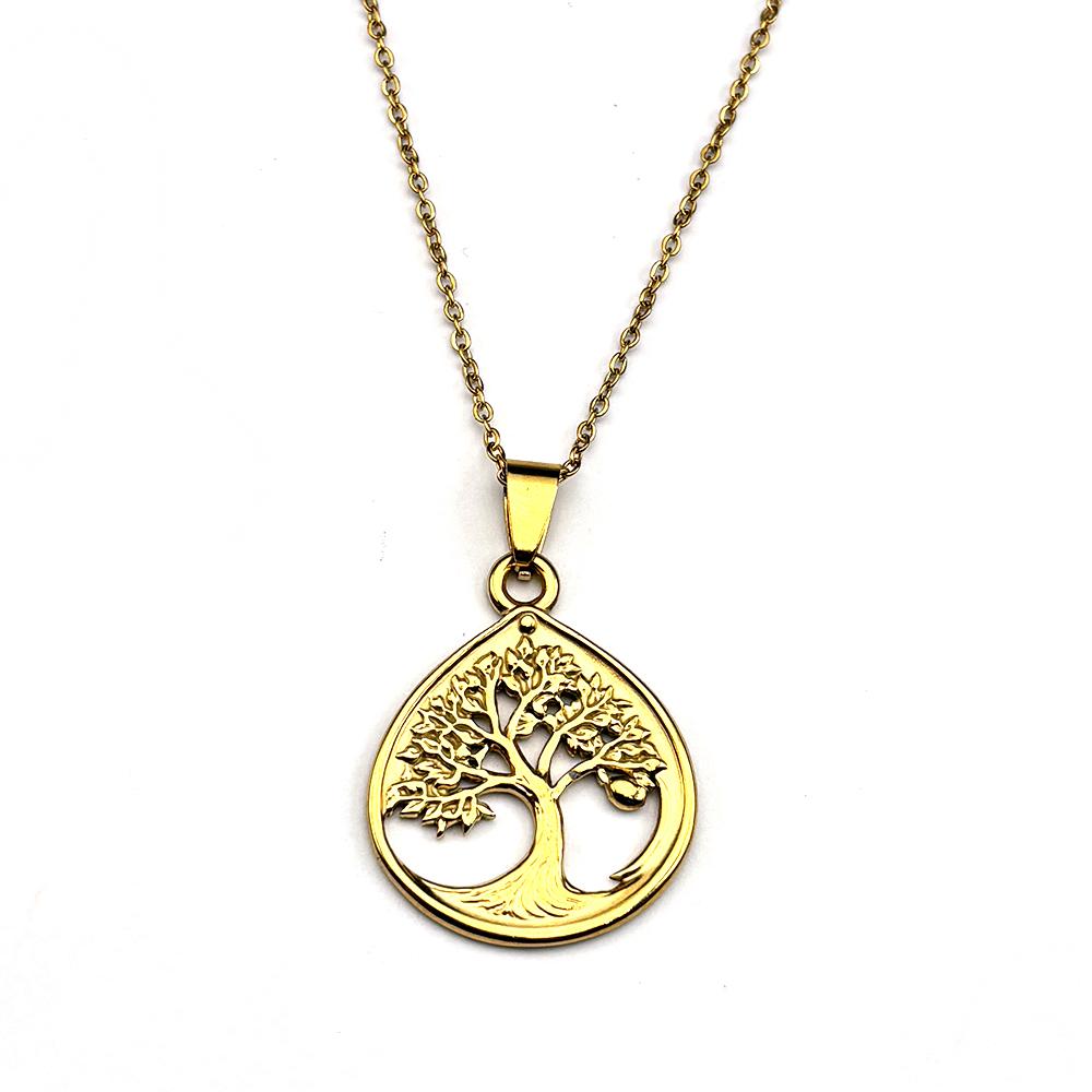 Tree Of Life Pendant Necklace For Women Men Stainless Steel Silver Color Love Amulet Chain Jewelry Family Gifts bijoux