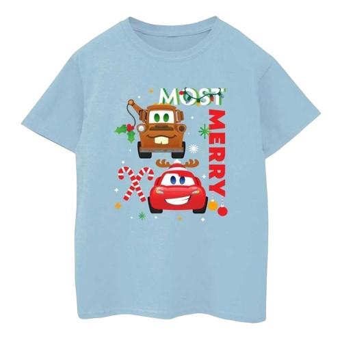 Cars Boys Most Merry Ringspun Cotton T-Shirt