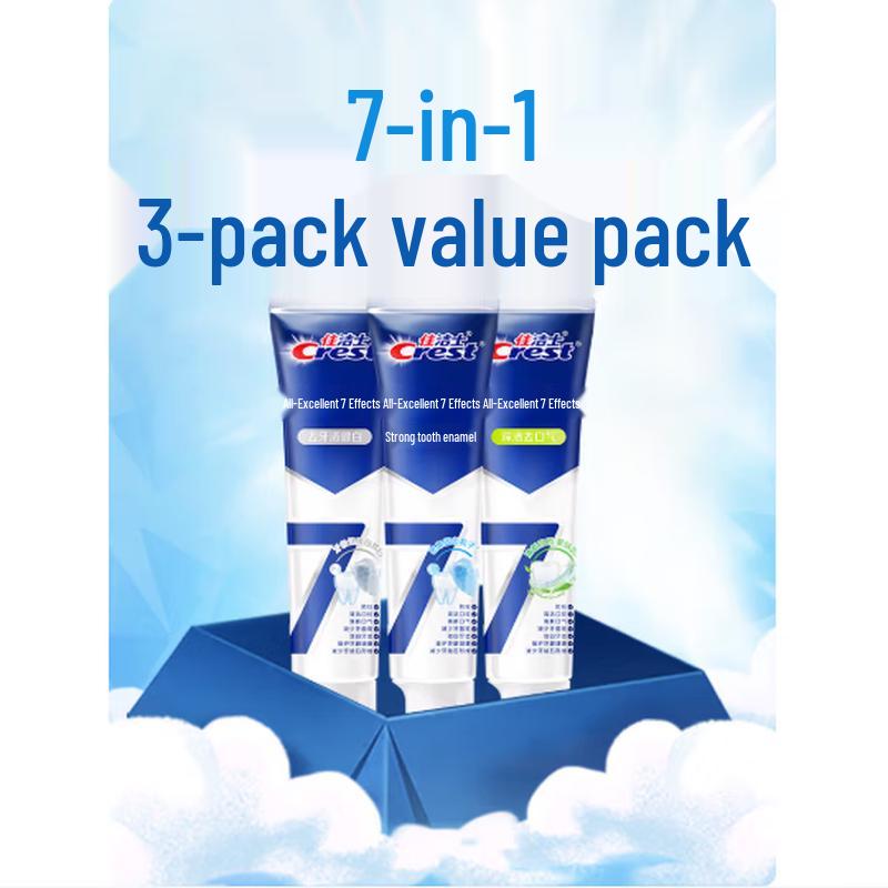 Crest 7-in-1 Enamel Strengthening Toothpaste, 3 x 180g Pack