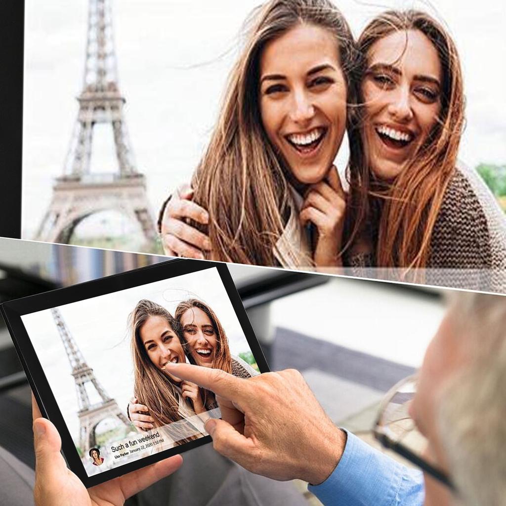 Digital Photo Frame 15 Inch 1024x768 HD Touchscreen Auto Rotate Slideshow WiFi Smart Picture Frame f