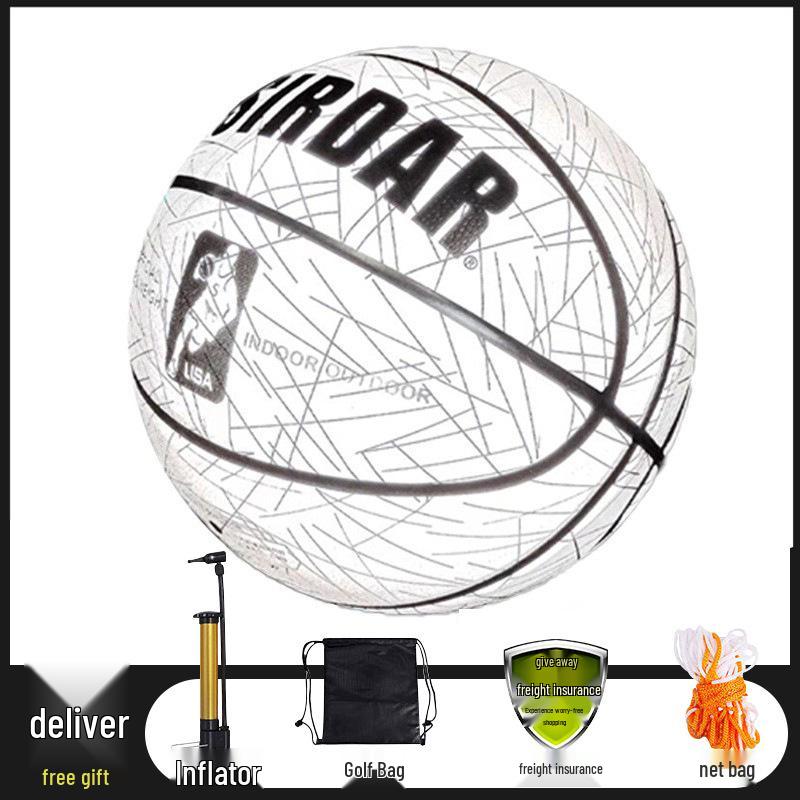 Sada Suede No. 7 Youth/Adult Indoor & Outdoor Basketball with Accessories