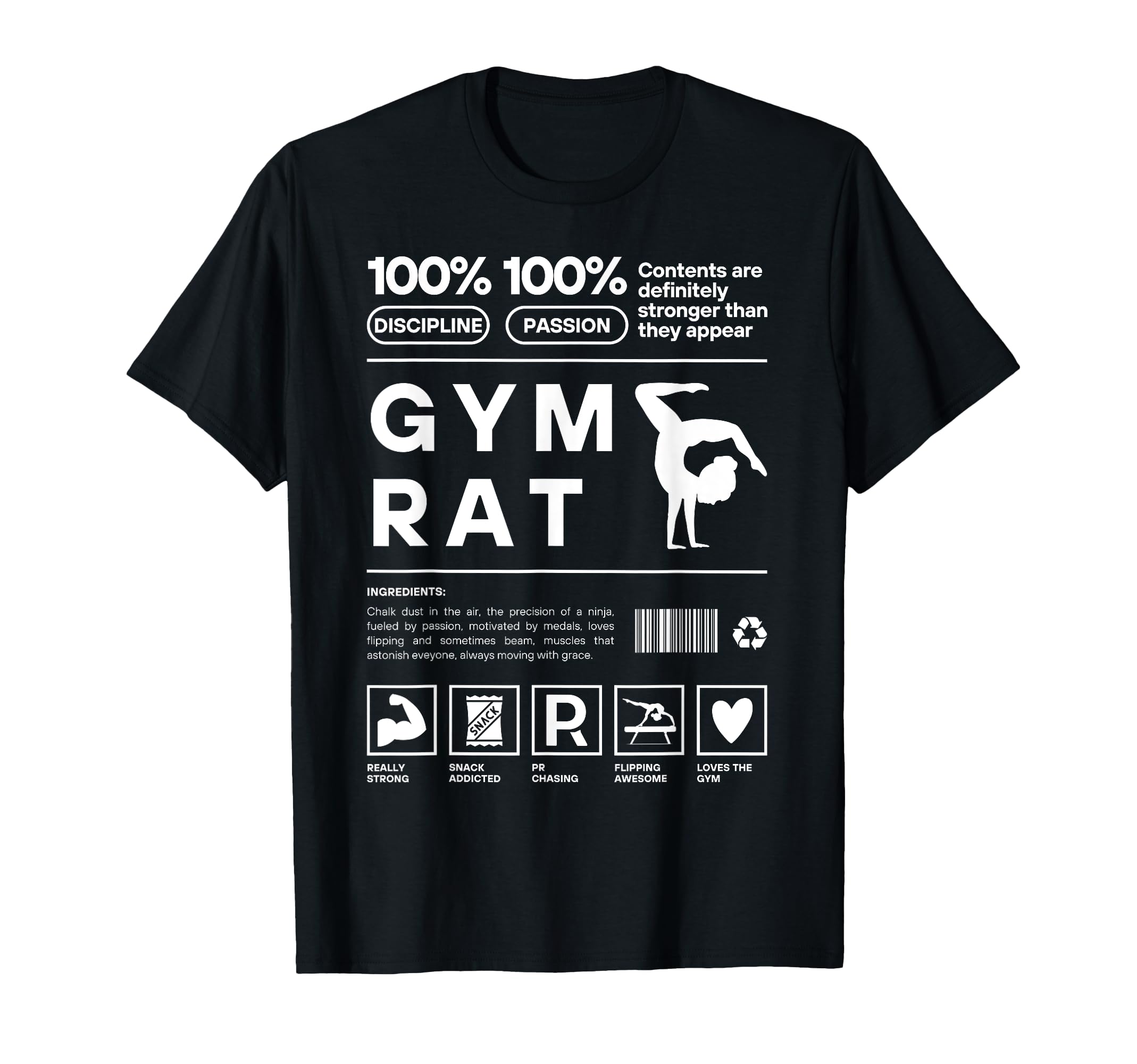 

Футболка Funny Gymnastics Definition Gym Rhythmic Gym Rat чёрный