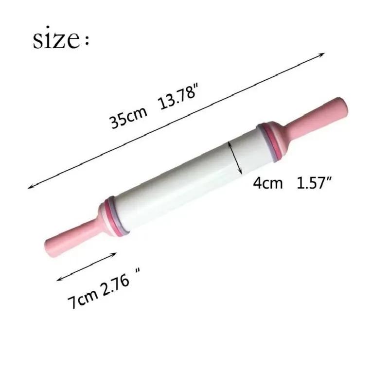 1 Pcs Cake Roller Pin Baking Biscuit Fondant Cake Dough Roller Plastic Non-Stick Adjustable Rolling Pin Baking Tools