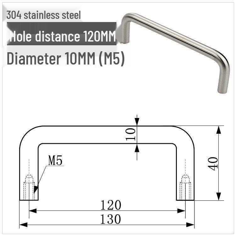 Solid 304 Stainless Steel U-Shaped Cabinet Handle