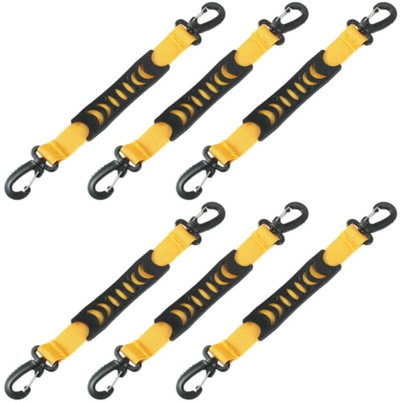 

6pcs Heavy Type Skateboard Carry Handle for Training Outdoor Sports Ergonomic Nonslip Grip Quick Install жёлтый