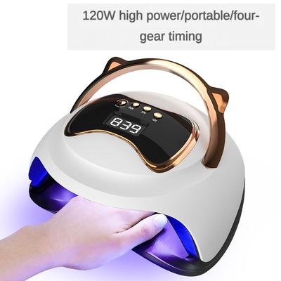 Přenosná sušička nehtů s rukojetí, 120W, 36 UV/LED korálků, chytrý senzor, styling nehtů s LCD displejem, světelná terapie