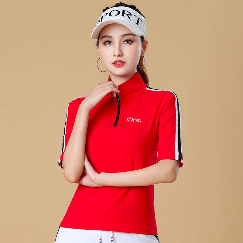 Summer POLO Collar Short Sleeved T-shirt for Women, Summer Women, Breathable Sports Outdoor T-shirt