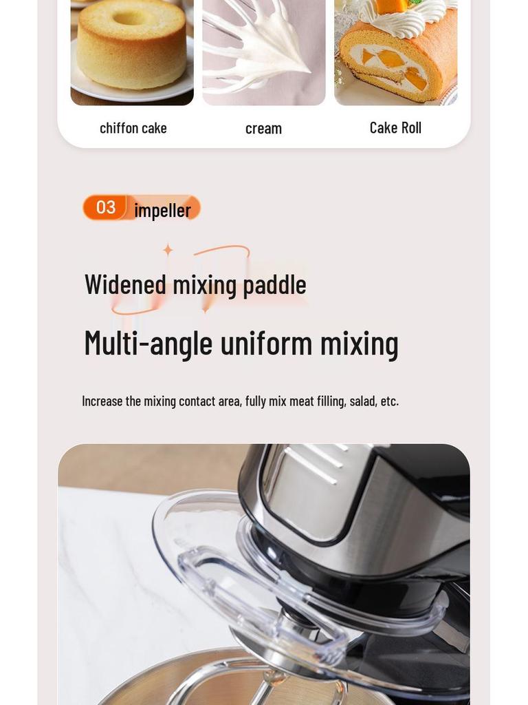 Chigo Multifunktionale Küchenmaschine: Automatischer Teigkneter, Gewerbemixer, Milchmixer und Eierschläger