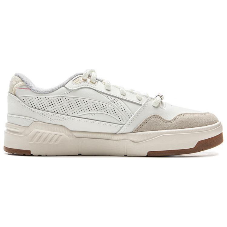Li Ning Common 80s Classic Fashion Retro Versatile Thick Sole Comfortable Non-Slip Wear-Resistant Low-Top Skate Shoes Men sneaker AGCV023-4