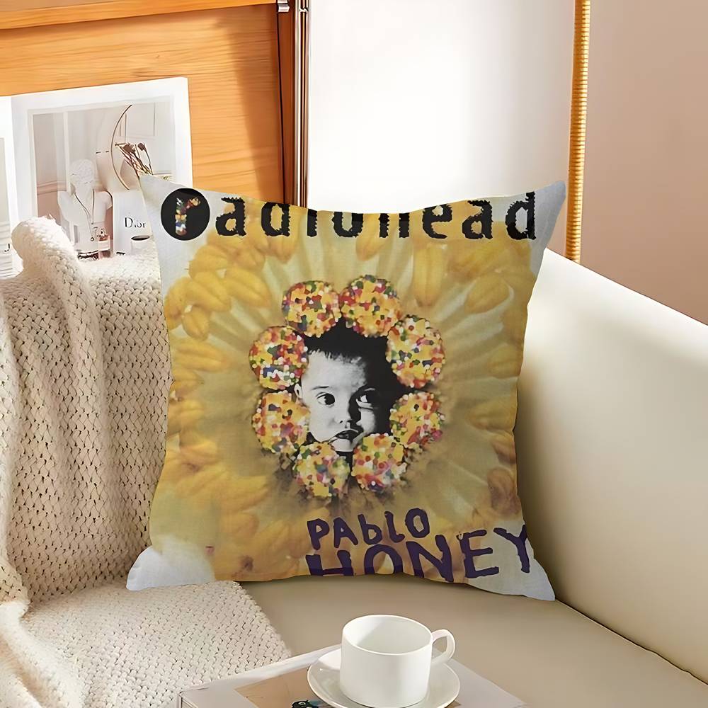 Hot Rock Music Band R-Radiohead Maple Design Cushion Cover Happy Autumn Harvest Decor Holiday Decorati Pillow Cover