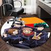 1pc Anime Cartoon Design Round Carpet  Office Chair Mat, NonSlip Rug for Home Decor
