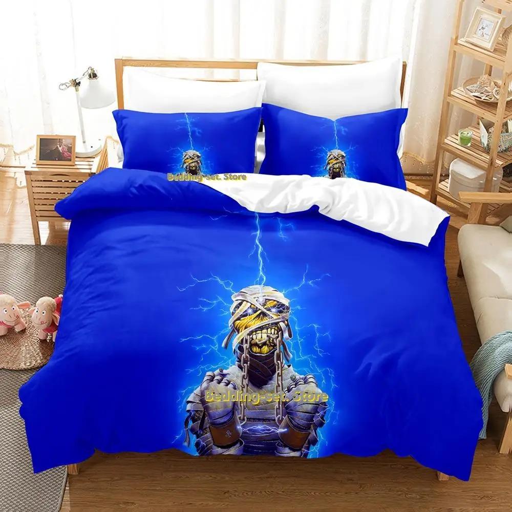 Hip Hop Maiden Heavy Metal Bedding Set Cartoon Anime Three-piece Set Adult Kid Bedroom Duvetcover Sets Print Bedding Set Luxury