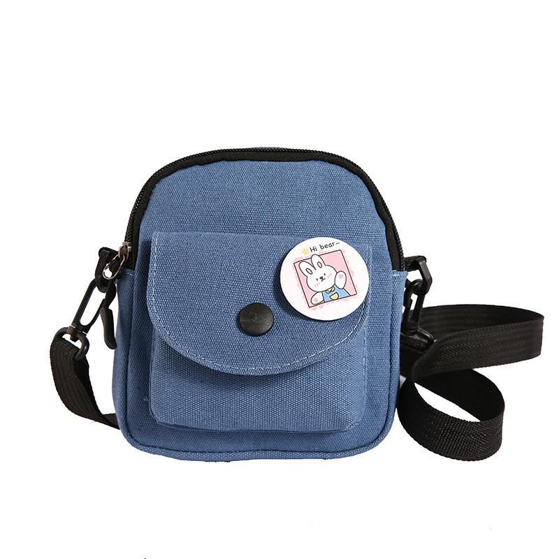 Simple And Lovely Canvas Mini Bag For Women 2024 Korean Style Vintage Street Fashion Crossbody Bag