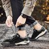 Fashion Suede Leather Men Hiking Shoes Outdoor Trail Trekking Sneakers Men Non-slip Breathable Climbing Shoes Men Mountain Sports Shoes