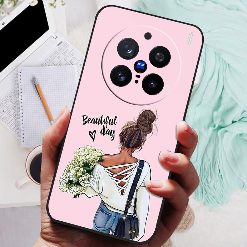 

Для Vivo X200 Pro Чохол Вовк Чорний Силікон М який ТПУ Чохли для Телефона для Vivo X 200 Pro X200Pro 5G Захисні Задні Кришки Сумка 6.78 For Vivo X200 Pro