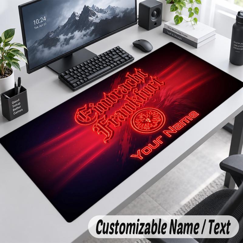 Custom Name Text Mouse Pad Eintracht Frankfurt Personalized Desk Pad For Work And Gaming