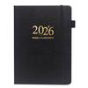 2026 Planner A5 Notebook 144 Sheets Hardcover Daily Journal Calendar Multifunctional Work-Life Balance Schedule for Travel College Home