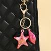 Stylish Beach Inspired Shell Keychain Conch Starfish Star Pendant Keyring Charm Fashionable Sea Inspired Jewelry