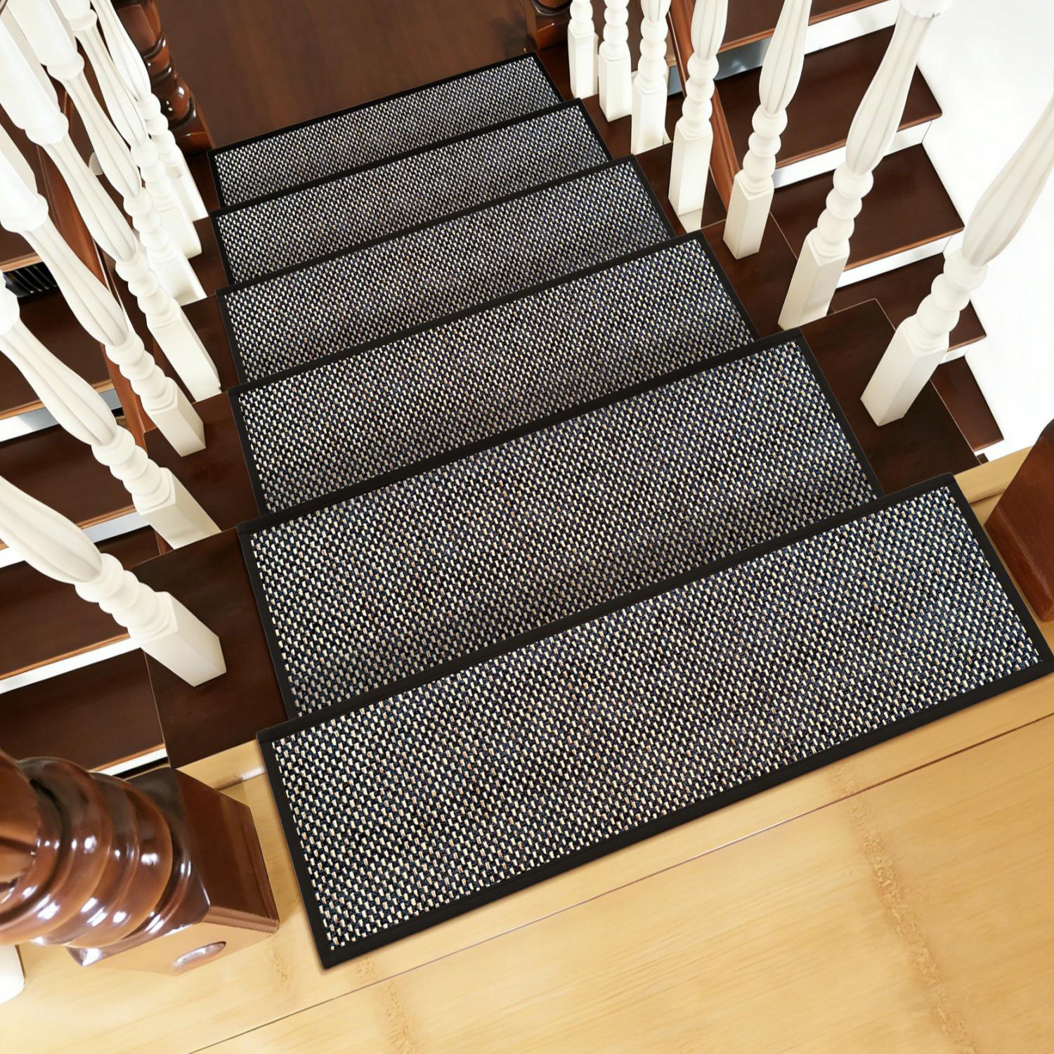 Льняной противоскользящий коврик для ступеней - Настраиваемый напольный коврик для входов в дом 20×76cm