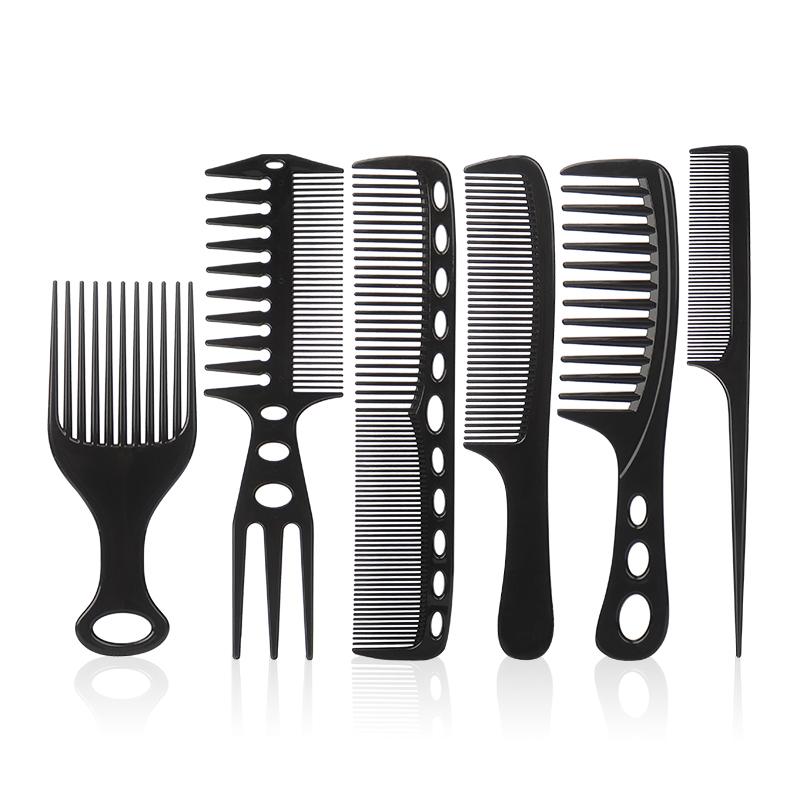 6pcs New Styling Hairdressing Men Women Beauty Salon Hair Hairdressing Black Brush Combs Hairbrush