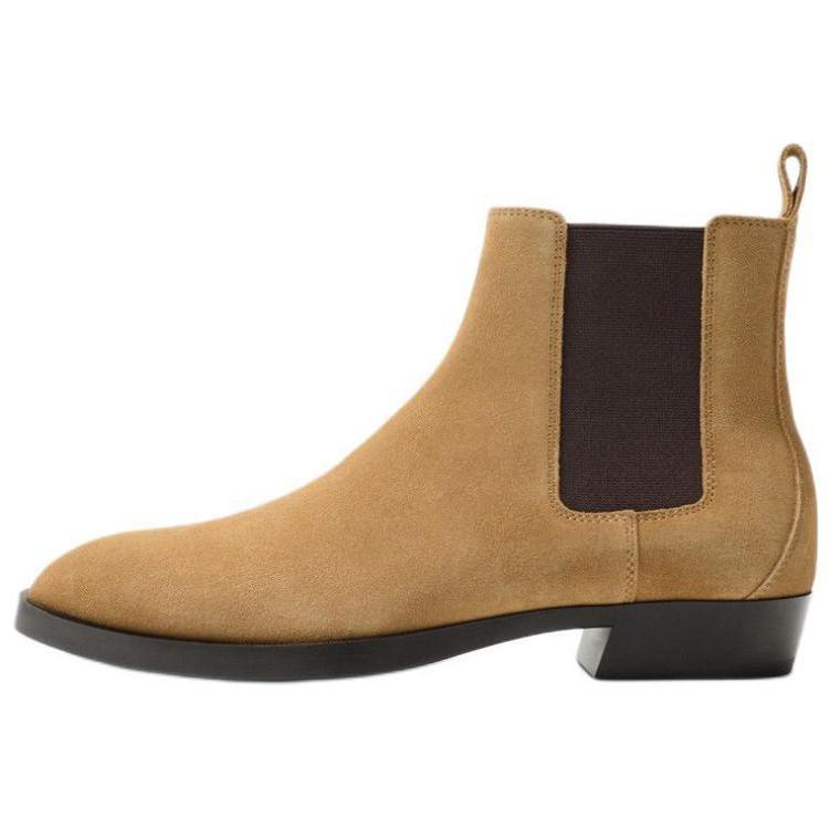 Zara Suede Chelsea Boots Camel Men 12002420107-35 45