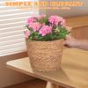 2Pcs Decorative Flower Basket Woven Plant Basket Indoor Rustic Design for Flower Shop Bedroom Living Room Decor