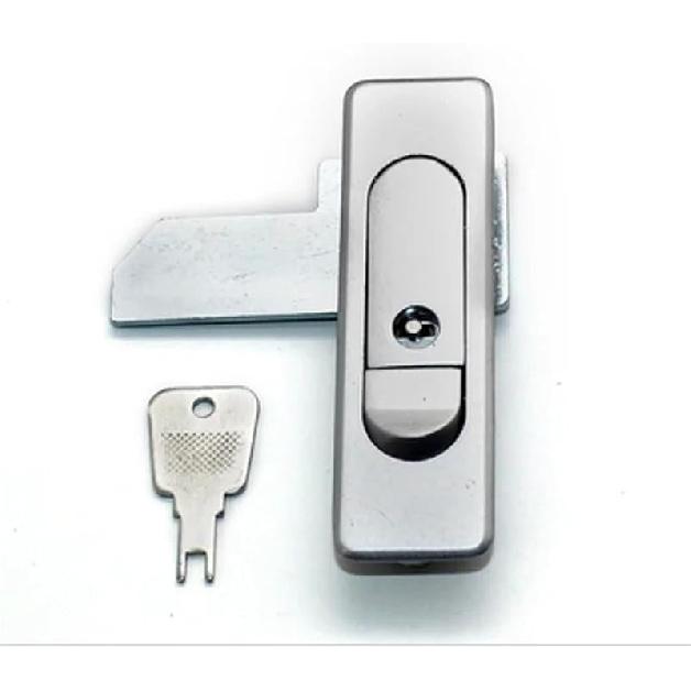 AB509 Zinc Alloy Steel Cabinet Plane Lock 88.5x26.5mm Mailbox Flat Cabinet Lock Industrial Distribution Box Plane Lock 1Pcs(Without Key)