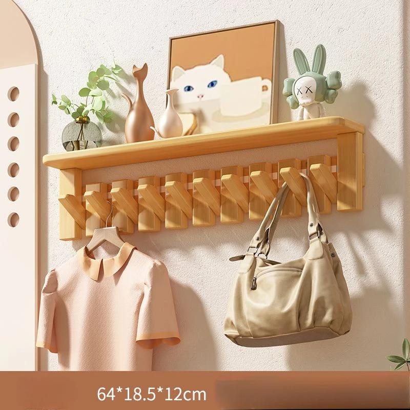 Modular wall Coat racks wooden multifunctional space saving Shelf Storage clothes hangers entrance hall Hanger Living room