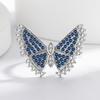 925 Sterling Silver Jewelry Fashion Light Luxury Butterfly Zircon Ring Birthday Party Anniversary Gift