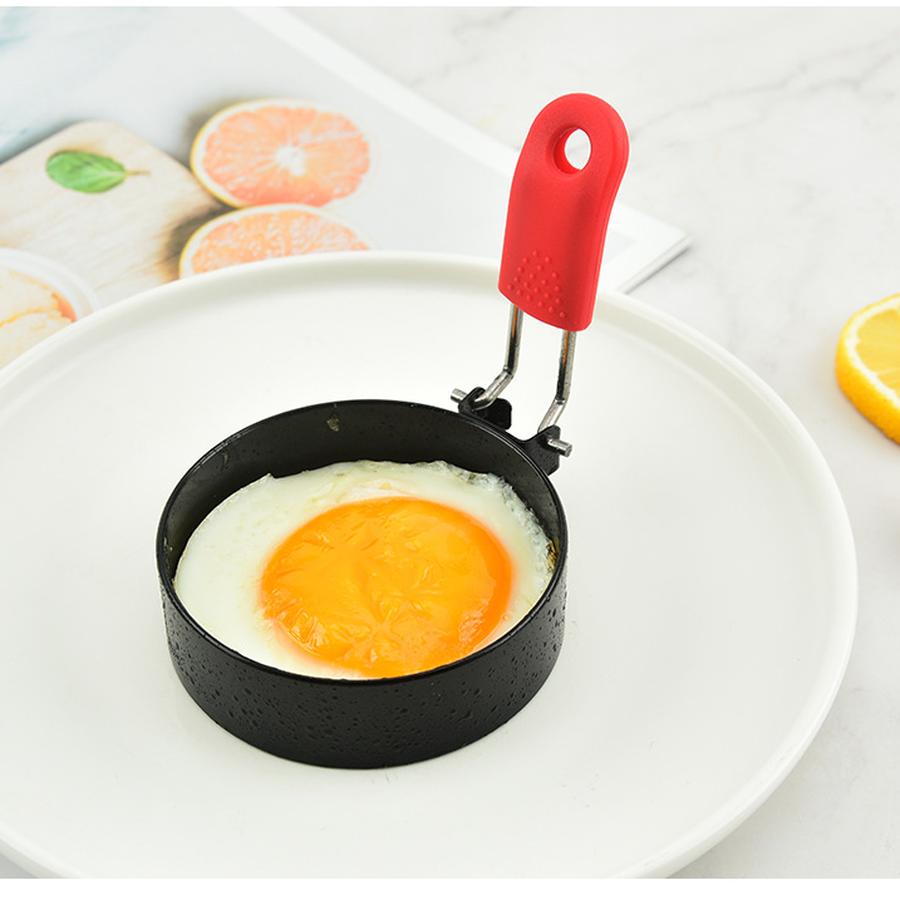 2 Stück dicker Boden Edelstahl Antihaft Runde Pfanne Frühstücksei-Kocher mit Pattie-Form