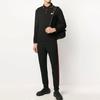 Moncler FW21 Logo Appliqué Solid Long Sleeve Polo Shirt Men tops Black F20918B7010084556999