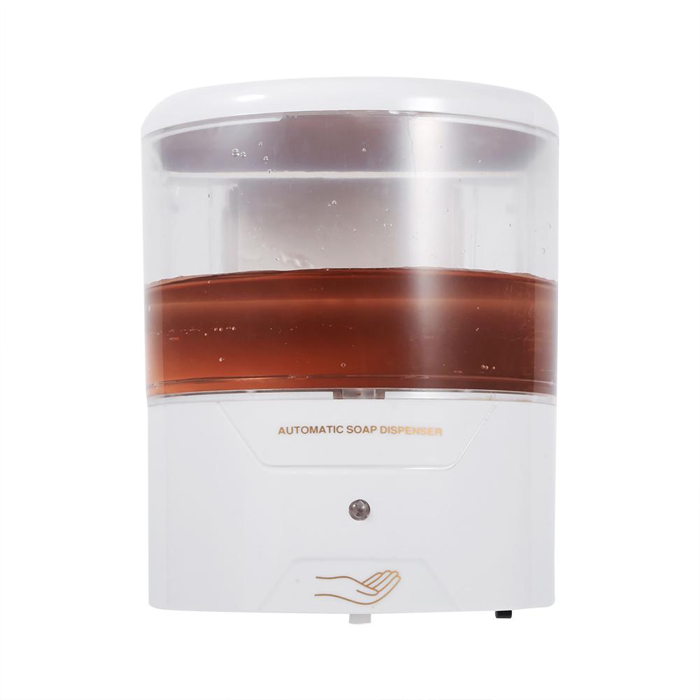 600ML vit ABS automatisk sensor tvåldispenser vägg automatisk dispenser