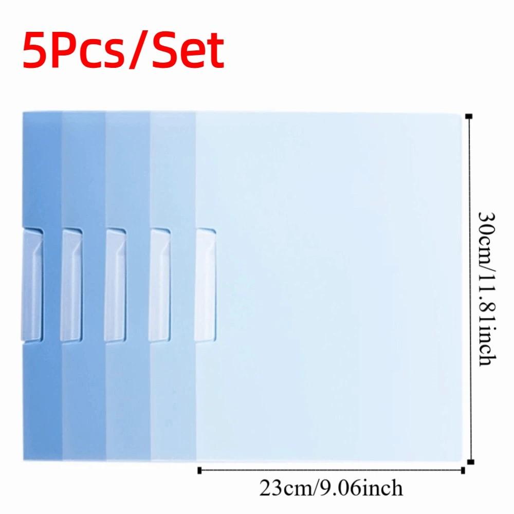 5Pcs Waterproof A4 File Folder Dustproof Paper Organizer Rotating Side Opening Folder  School Office