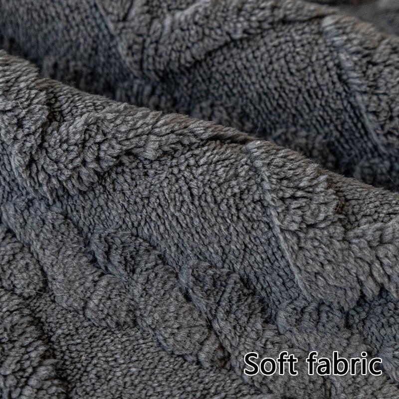 Solid colored plush sofa mat, universal all year round, pet friendly and scratch resistant, non slip sofa cover