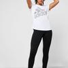 adidas T Shirts Women's White Crew Neck Moderate Cinched Waist EB4501