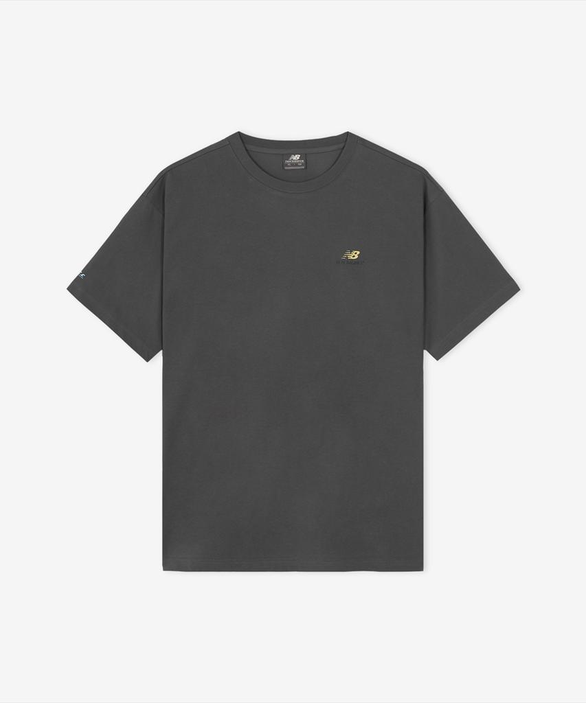 Nyuballanseu Nbneg31663 / Uni Sunny Rainy Lettering Short Sleeve T-Shirt (Charcoal)