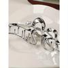 1pc Hollow Out Heart Shaped Metal Shaped Elegant Hair Claw For Thick Hair, Gold Head Piece Valentine's Day