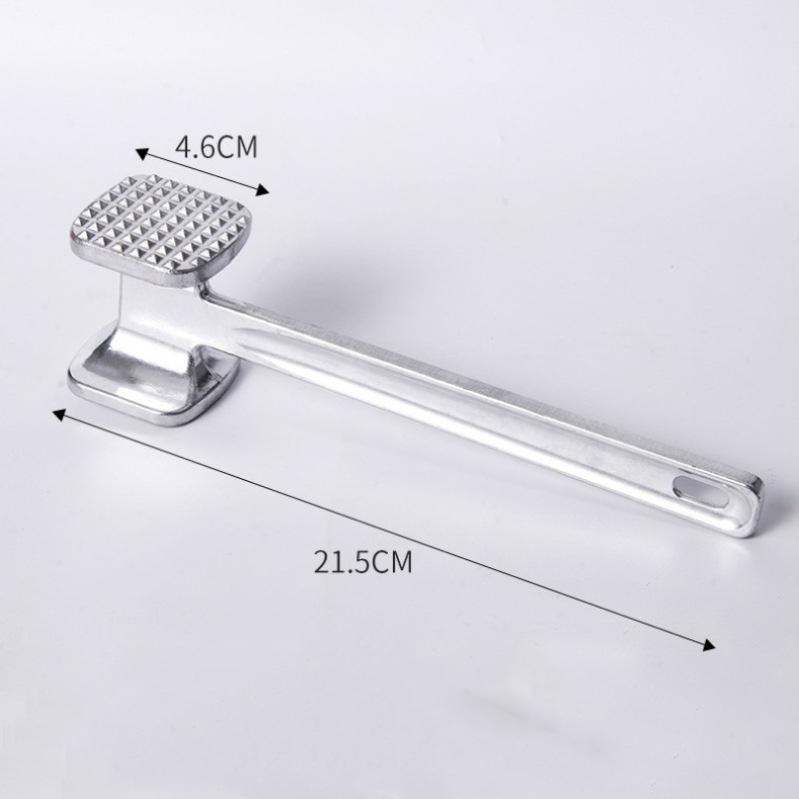 Stainless Steel Double-Sided Square Meat Tenderizer Hammer Food-Safe Kitchen Tool for Pork Chops Meat Tenderizing Appliance