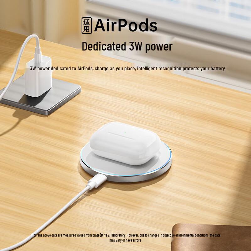 BIAZE Încărcător Wireless Universal pentru AirPods și Telefoane