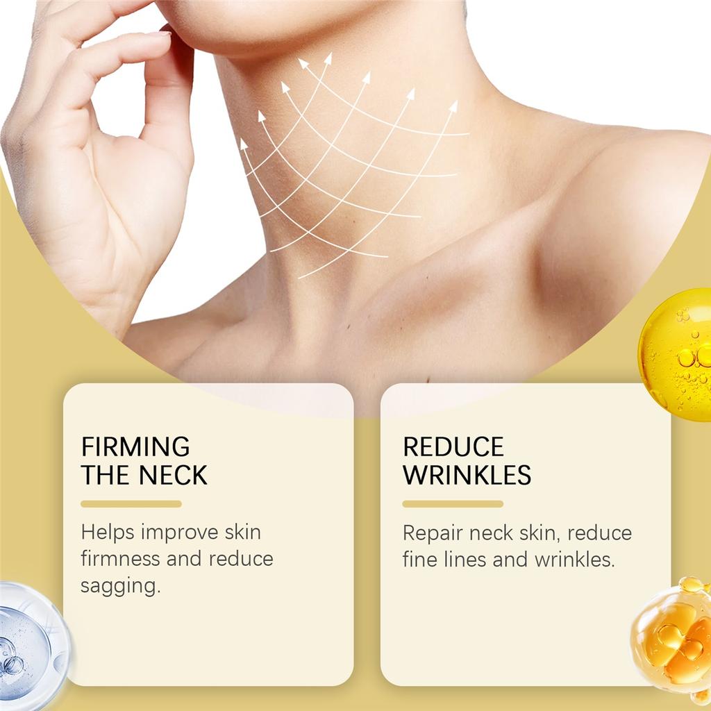 Hoygi AH-8 Firming Neck Cream with Roller Moisturizing Tightening Lotion Jawline Double Chin Lifting Massage Anti Aging Neck Skin Care