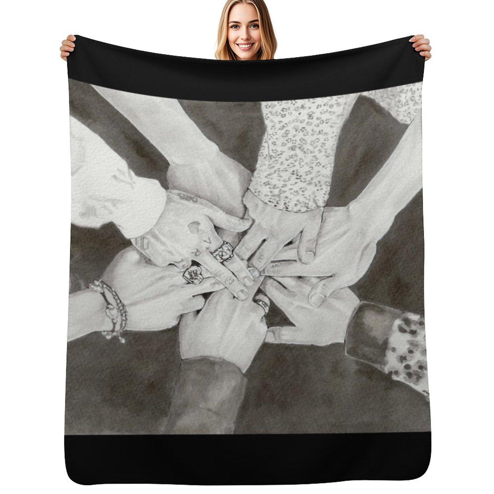 OT7 Hands () Throw Blanket Warm Throw Blanket Gift for Anniversary Size: 75*100cm, Weight: 230 GSM