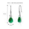 Emerald Earrings Drop May Birthstone Metal Hypoallergenic 925 Silver Hook Earrings Swaying Day Gift for Women FH.bird Women's Mother's