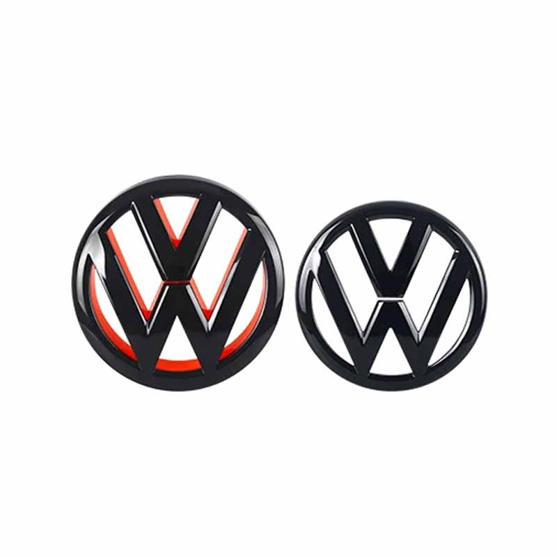 For VOLKSWAGEN VW 137mm ABS Car Front Grille Emblem & 110mm Rear Trunk Lid Badge For VW Volkswagen Golf 6 golf6 MK6 GTI 2010-201