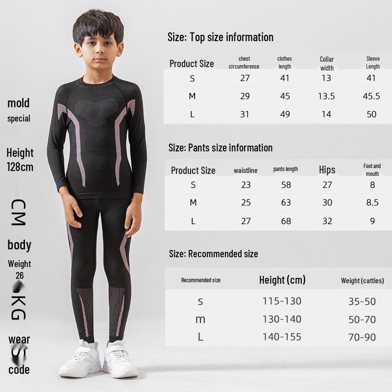 New Quick-Dry Thermal Underwear Suit for Kids & Adults - Ideal for Winter Sports & Outdoor Activities