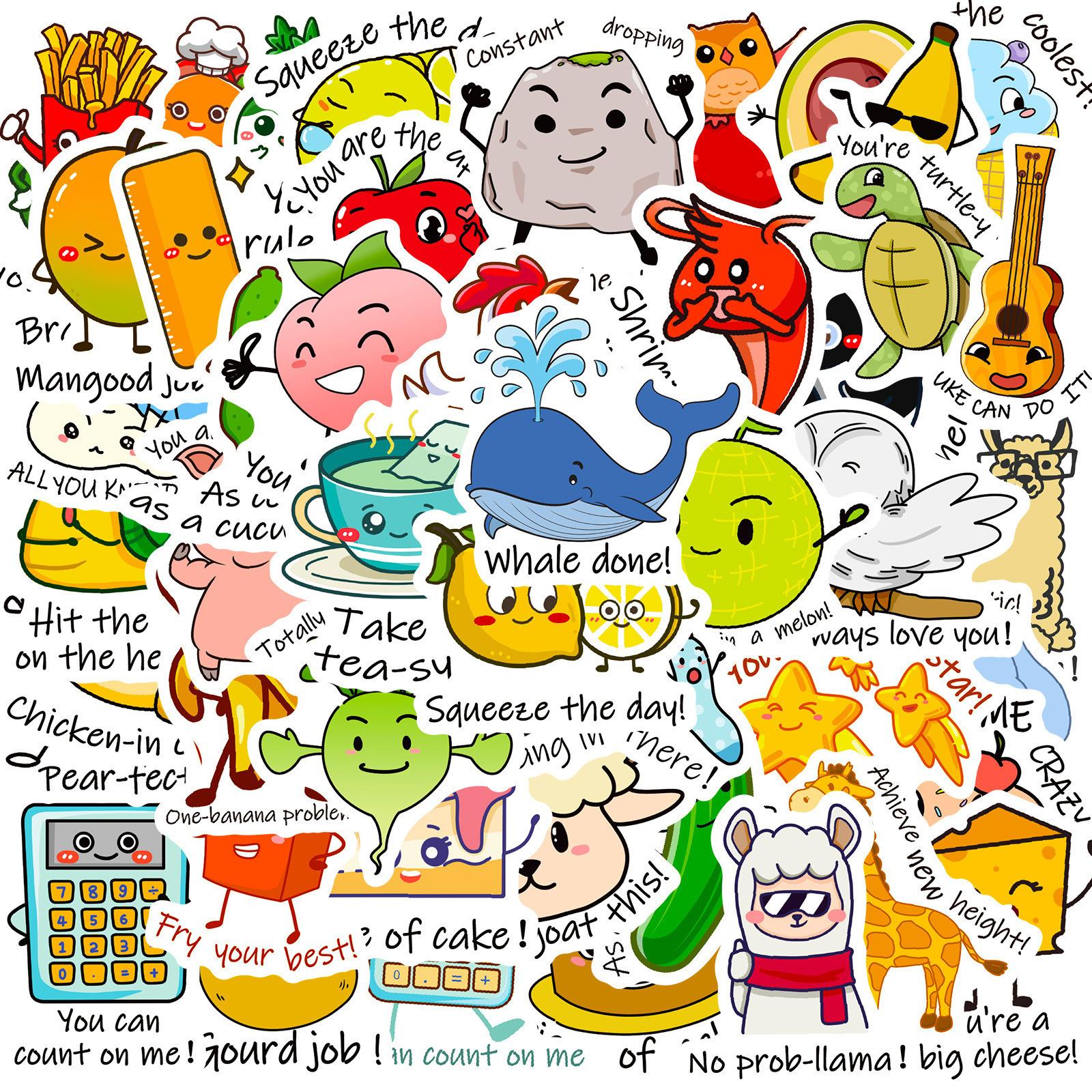 

100 Детских Пазлов Раннее Образование Наклейки с Каламбурами Веселые Омофоны Мотивационные Наградные Наклейки