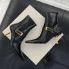 Fashion Star style Fashion Patent Leather Metal Buckle Zip Women Ankle Boots Elegant Thin High heels Autumn Winter Chelsea Boots Shoes