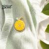 Summer Clothing Jewelry Lemon Slice Brooch Pin Oil Dripping Fruit Pin with Jackets Enamel Pins Rhinestone Leaf Decorative Badge for Clothes